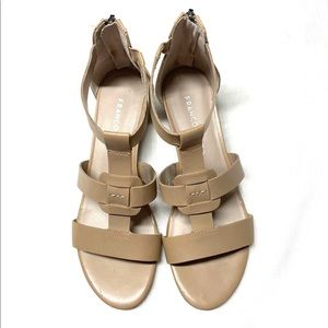 Franco Sarto Utility Tan Gladiator Sandals